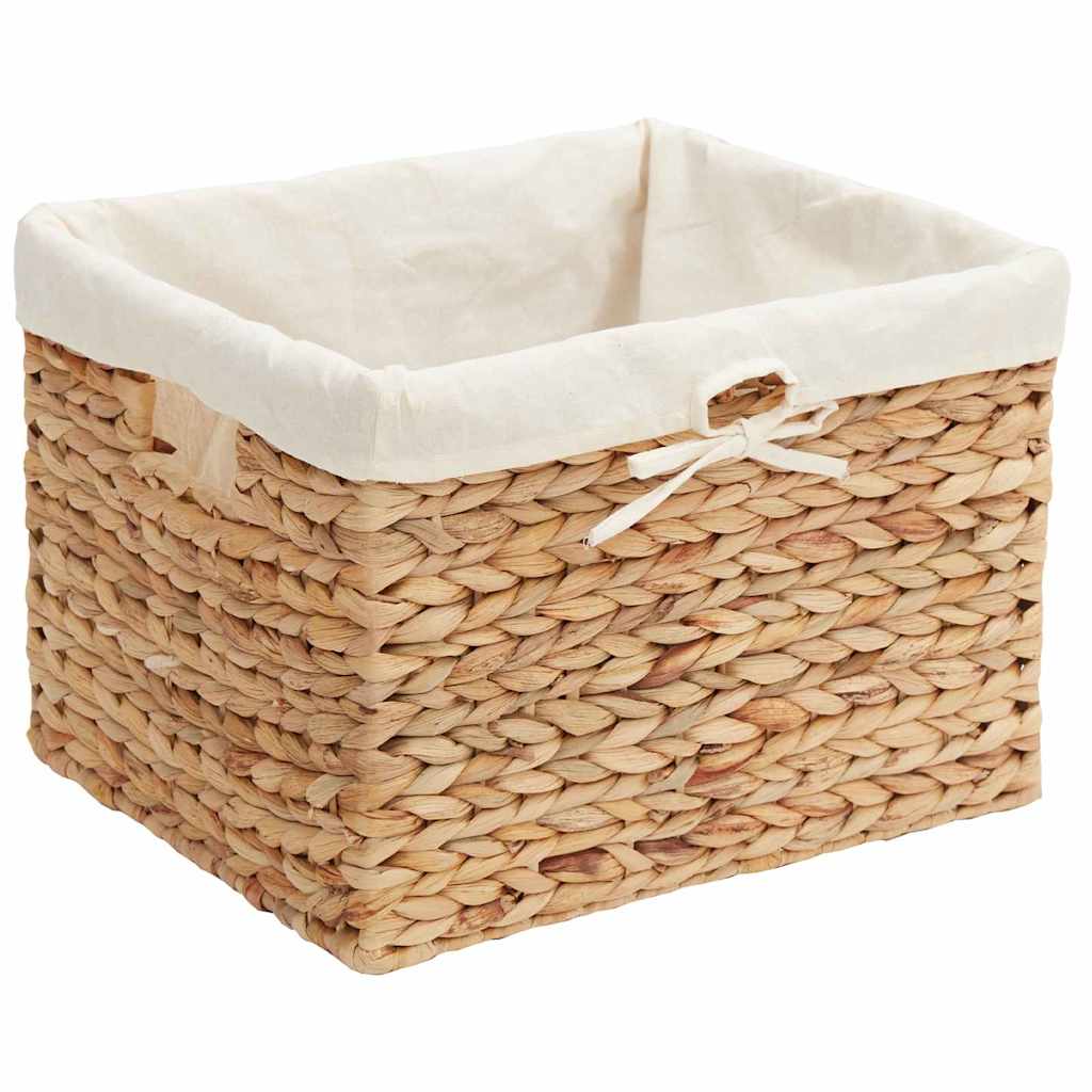 Aufbewahrungskörbe 3 Stk. Wasserhyazinthe 35 x 30 x 25 cm Natur