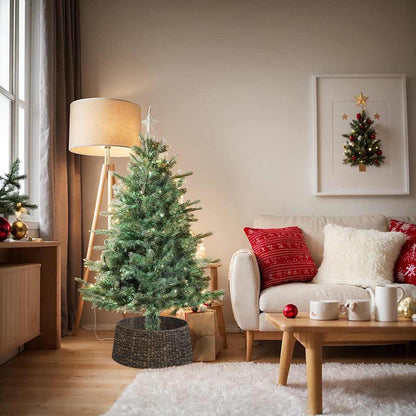 Weihnachtsbaumkragen Rund Schwarz Durchmesser 60 x 22 cm