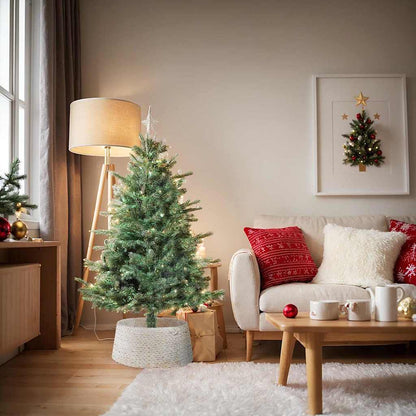Weihnachtsbaumkragen Rund Weiß Durchmesser 60 x 22 cm