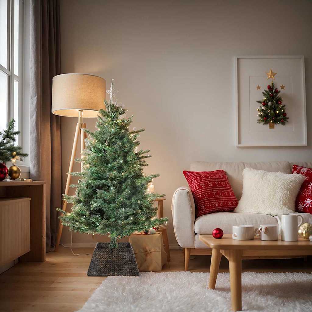 Weihnachtsbaumkragen Quadratisch Schwarz 50 x 50 x 25 cm