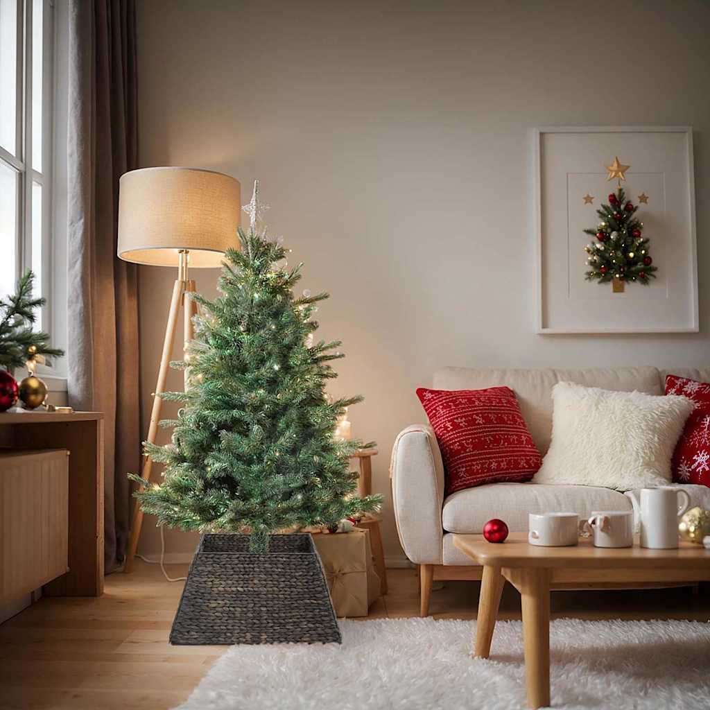 Weihnachtsbaumkragen Quadratisch Schwarz 70 x 70 x 28 cm