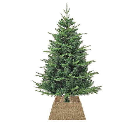 Weihnachtsbaumkragen Quadratisch Braun 60 x 60 x 28 cm