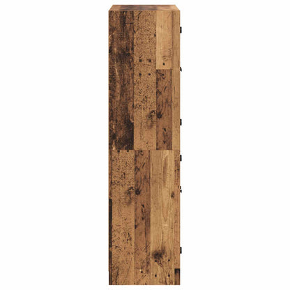 Highboard Altholz 68 x 37 x 142 cm Holzwerkstoff