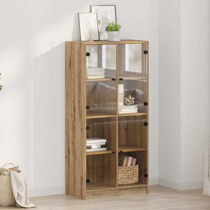 Highboard Artisan-Eiche 68 x 37 x 142 cm Holzwerkstoff