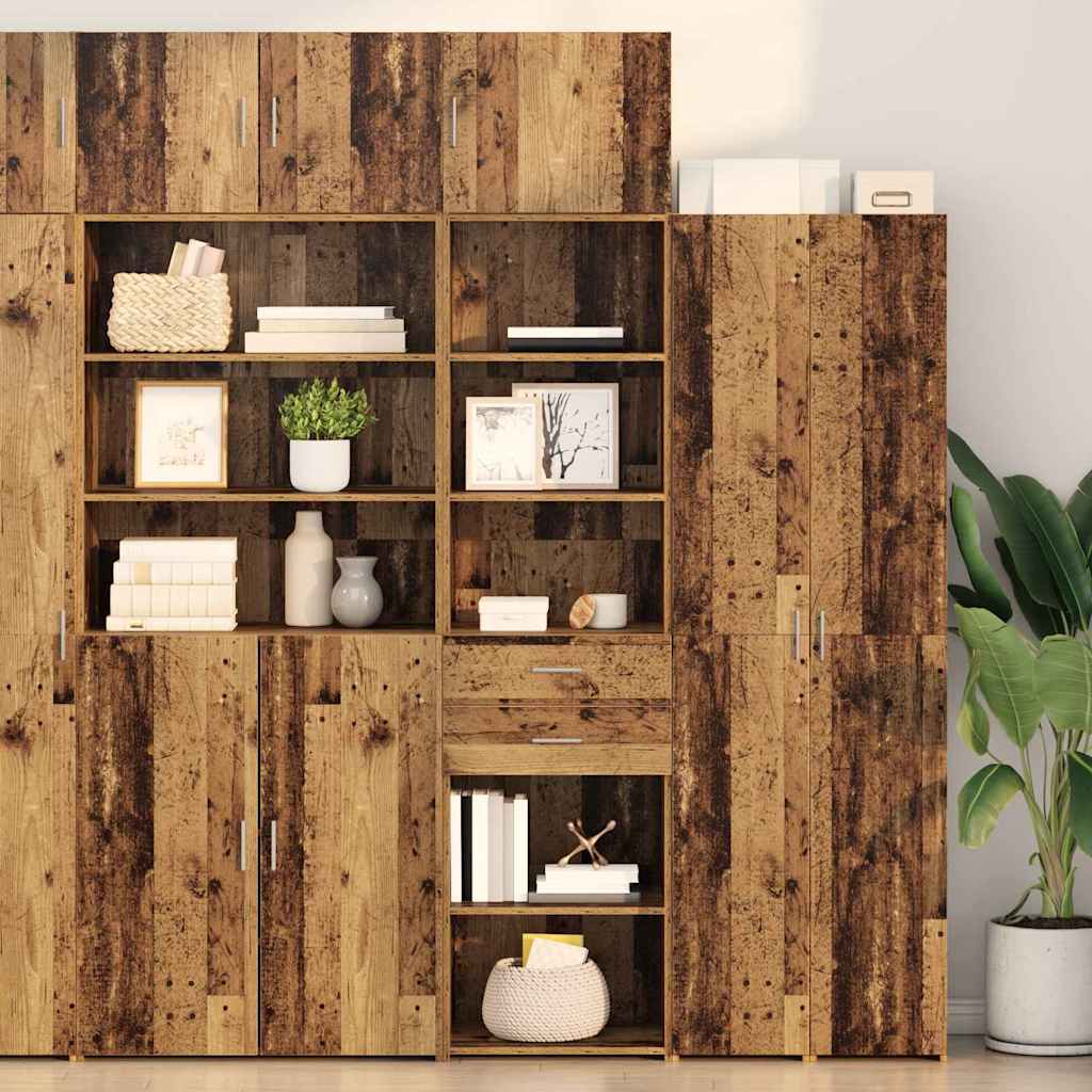 Highboard Altholz 50 x 42,5 x 185 cm Holzwerkstoff