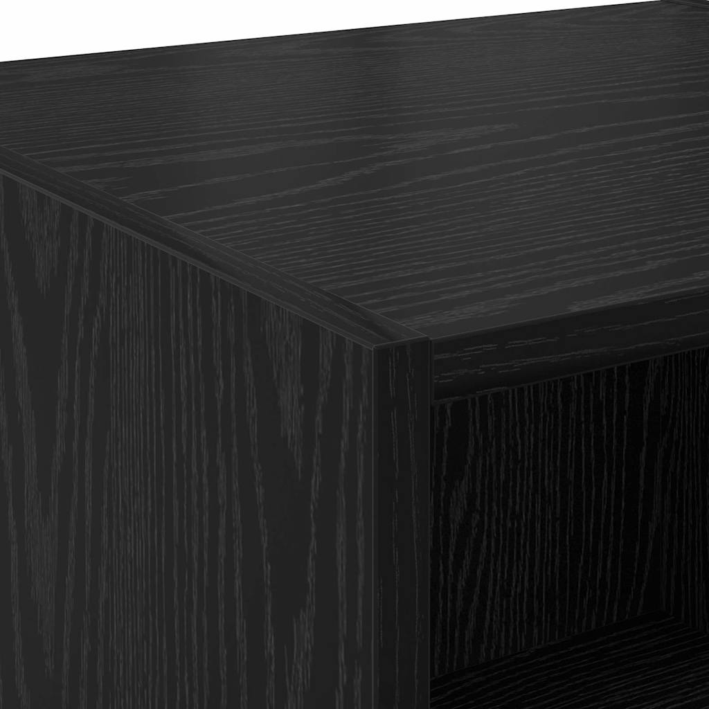 Highboard Schwarz Eichen-Optik 50 x 42,5 x 185 cm Holzwerkstoff
