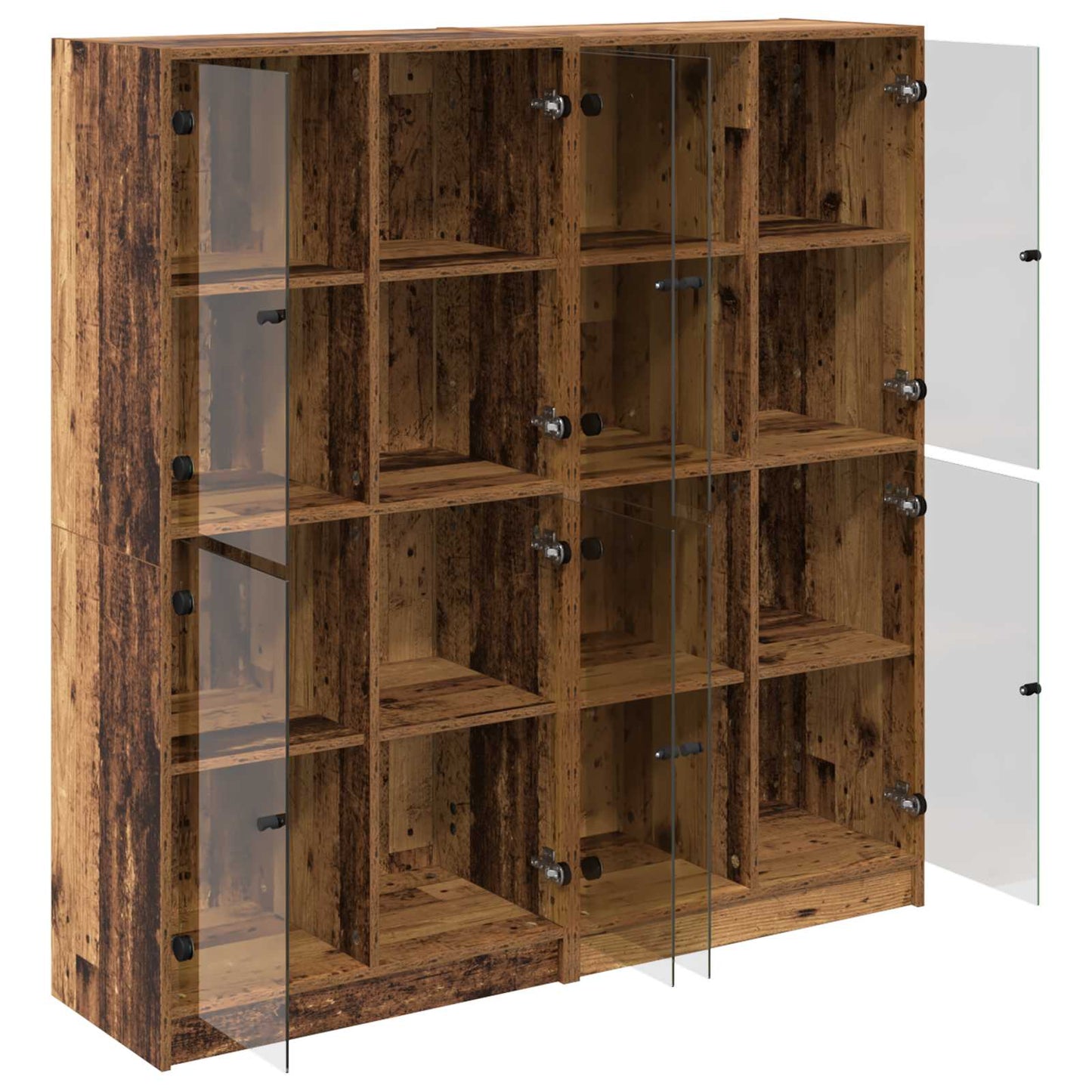 Highboard 2 stk. Altholz 68 x 37 x 142 cm Holzwerkstoff