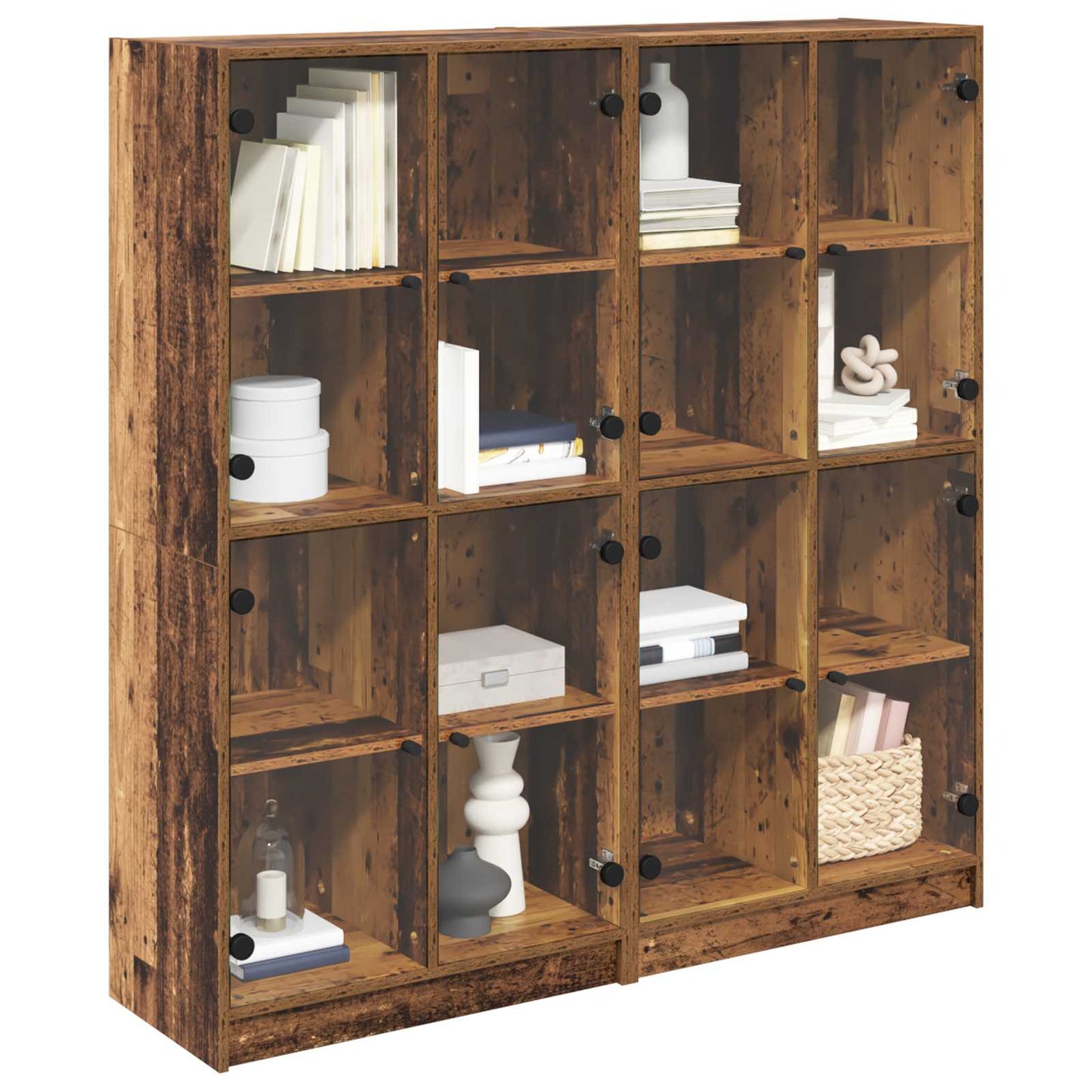 Highboard 2 stk. Altholz 68 x 37 x 142 cm Holzwerkstoff