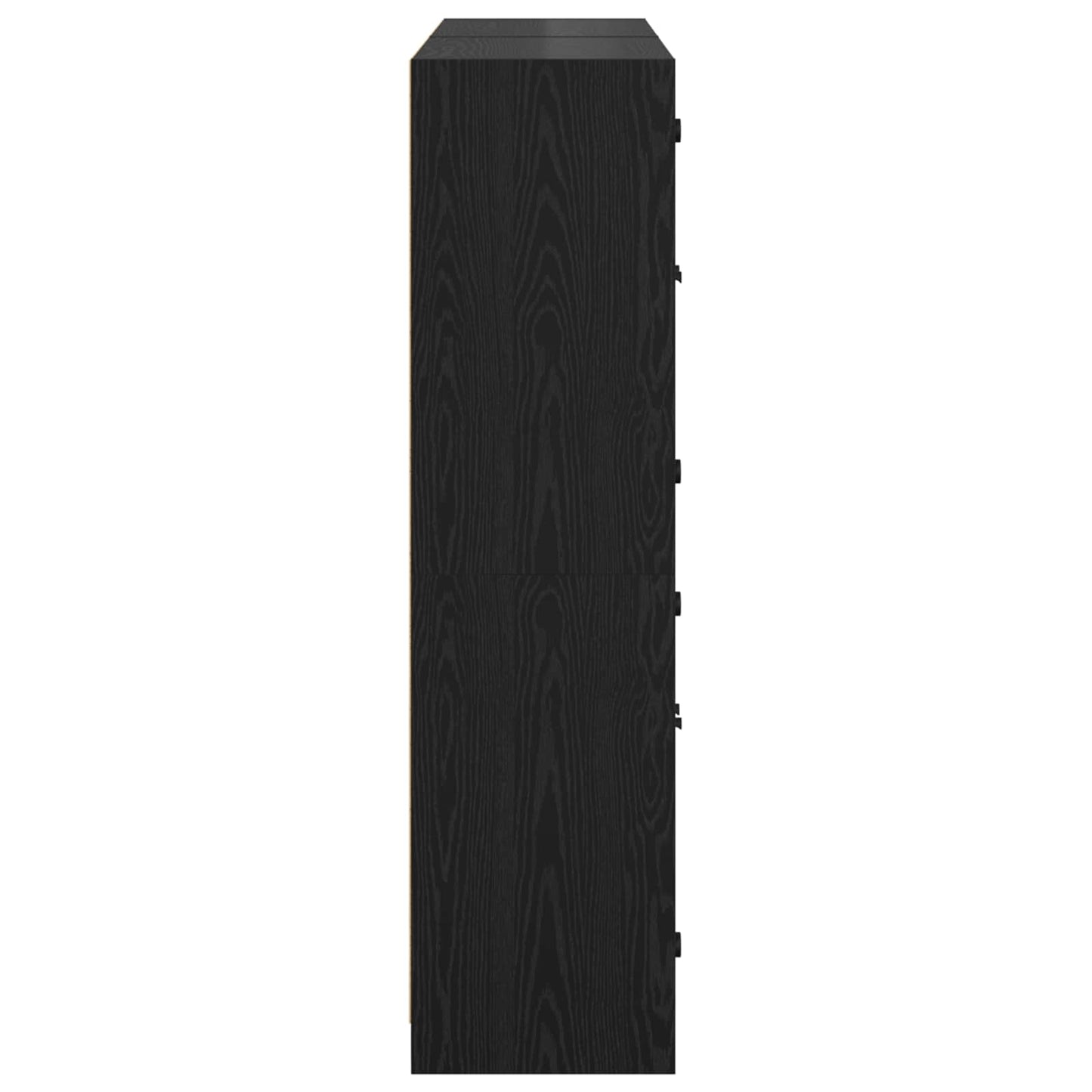 Highboard 2 pcs Schwarz Eichen-Optik 68 x 37 x 142 cm