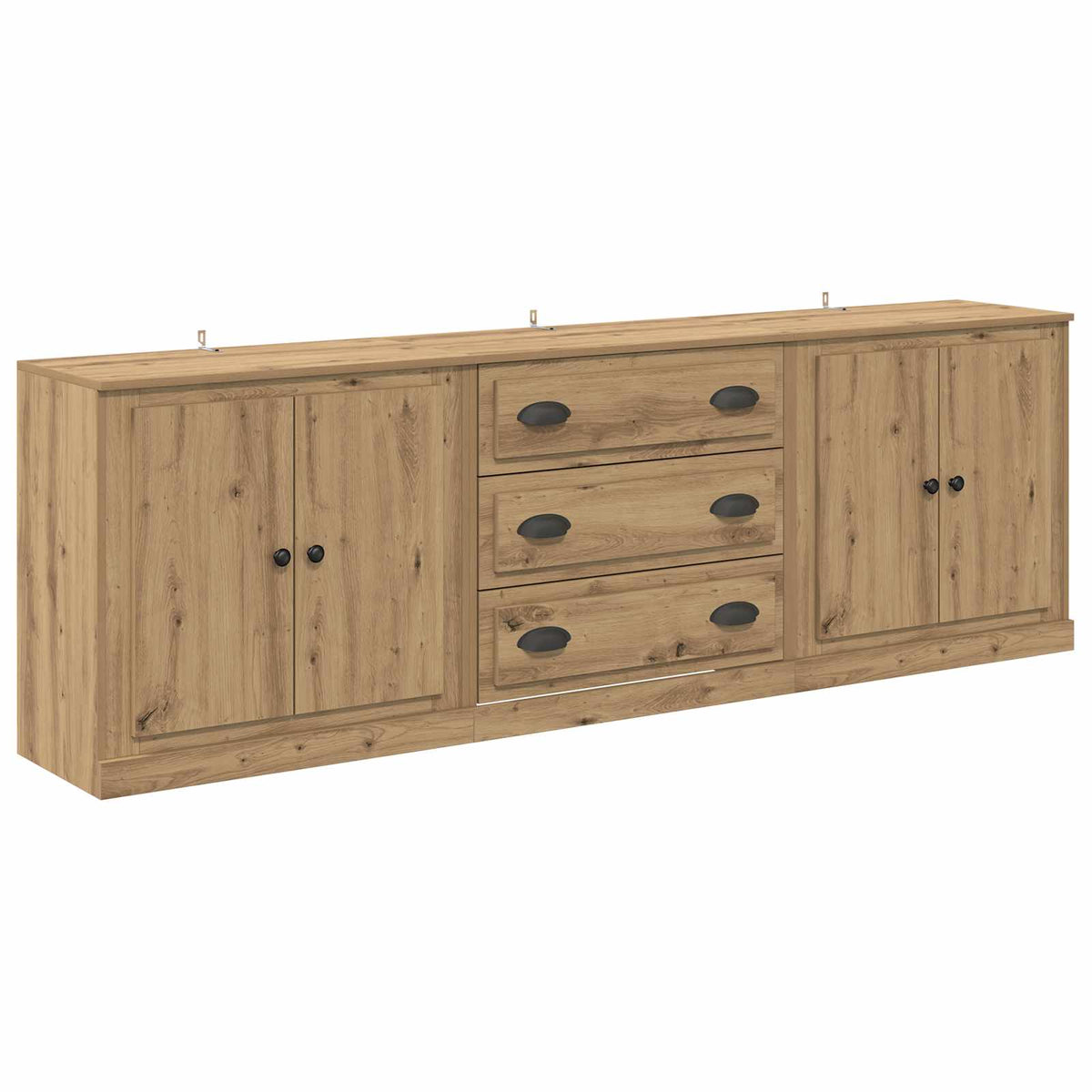 Sideboards 3 stk. Artisan-Eiche 210 x 35,5 x 67,5 cm