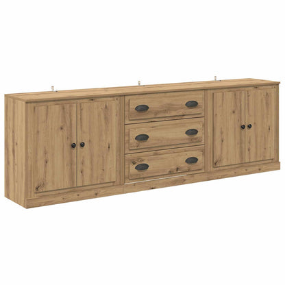 Sideboards 3 stk. Artisan-Eiche 210 x 35,5 x 67,5 cm