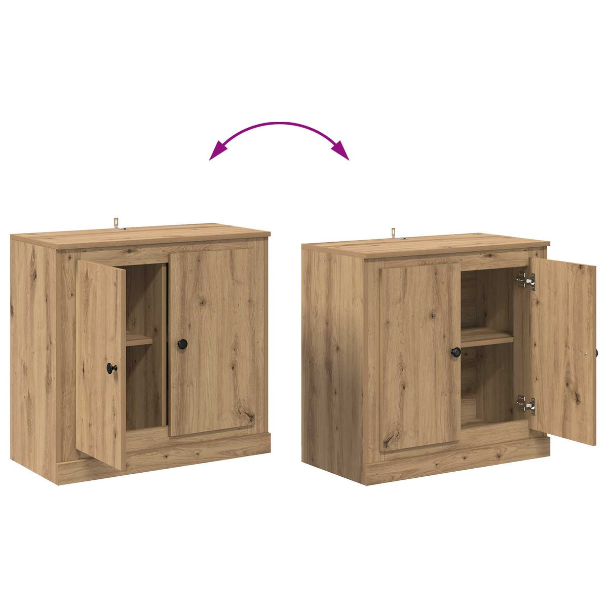 Sideboards 3 stk. Artisan-Eiche 210 x 35,5 x 67,5 cm