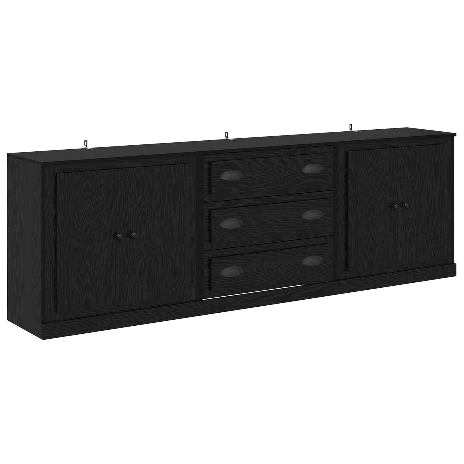 Sideboards 3 stk. Schwarze Eiche 210 x 35,5 x 67,5 cm