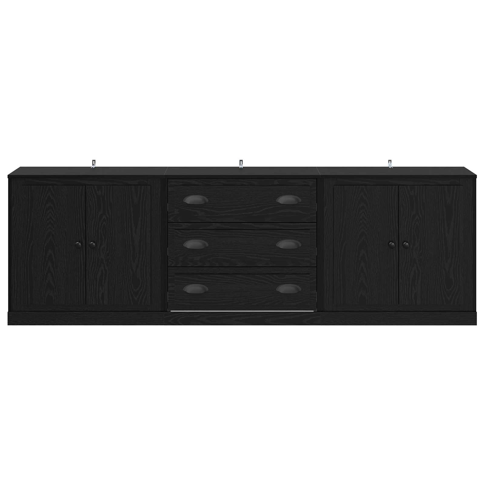 Sideboards 3 stk. Schwarze Eiche 210 x 35,5 x 67,5 cm
