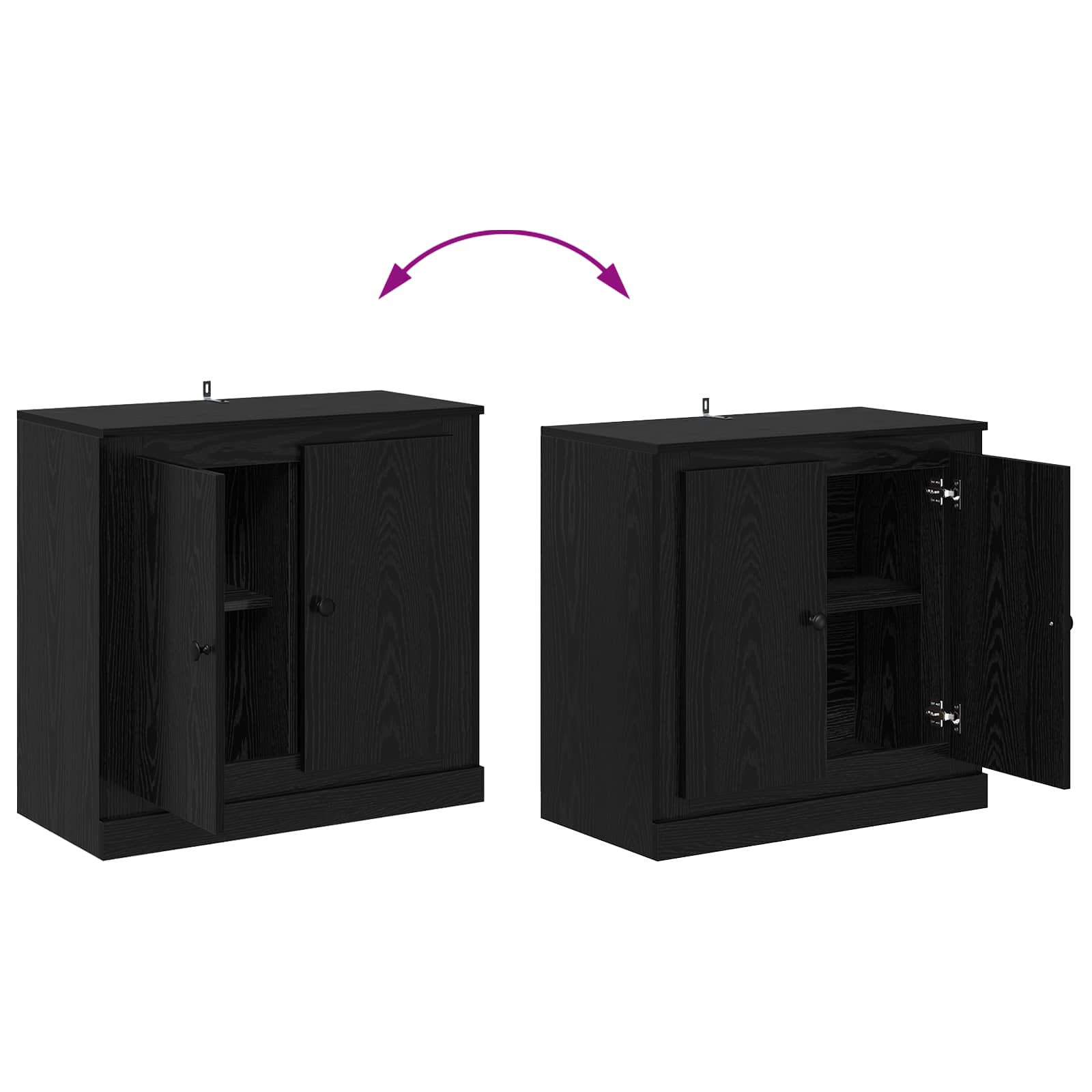 Sideboards 3 stk. Schwarze Eiche 210 x 35,5 x 67,5 cm