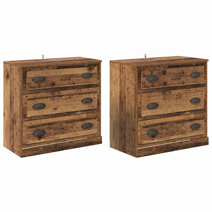 Sideboards 2 stk. Altholz 70 x 35,5 x 67,5 cm Holzwerkstoff