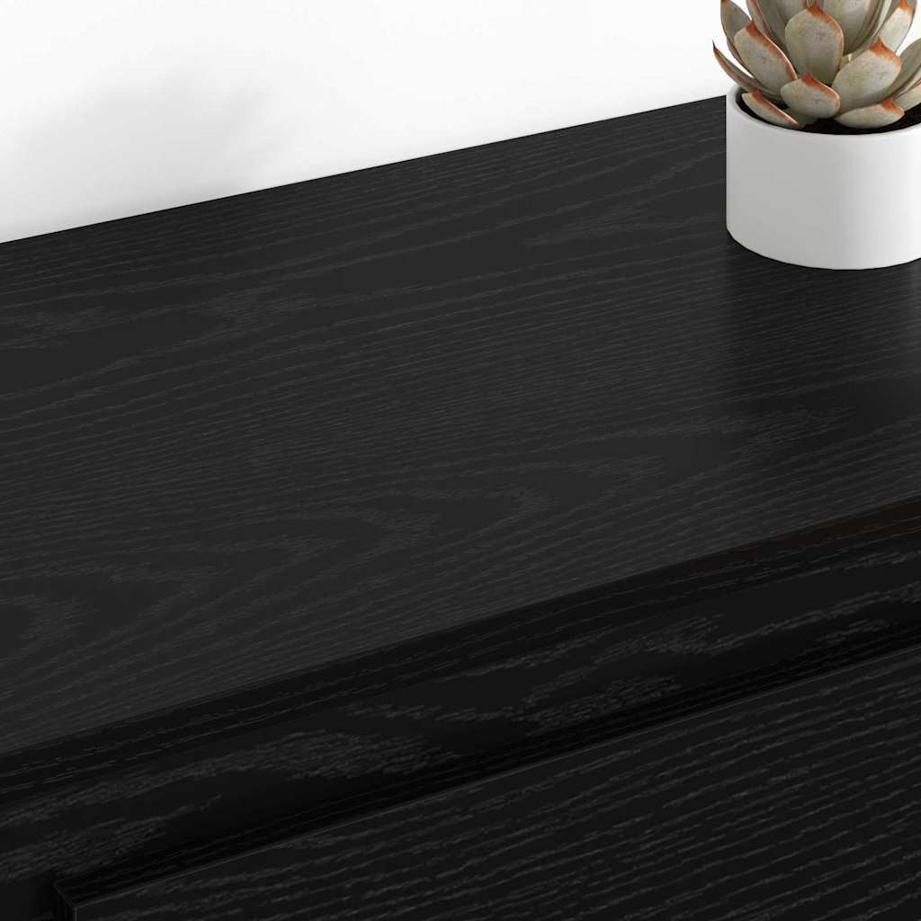 Sideboards 2 stk. Schwarz Eichen-Optik 70 x 35,5 x 67,5 cm