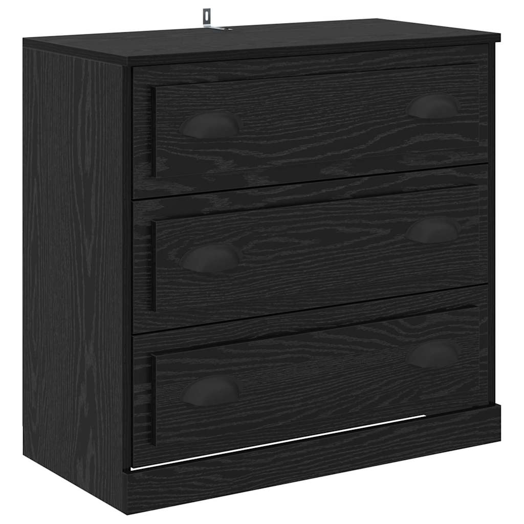 Sideboards 2 stk. Schwarz Eichen-Optik 70 x 35,5 x 67,5 cm