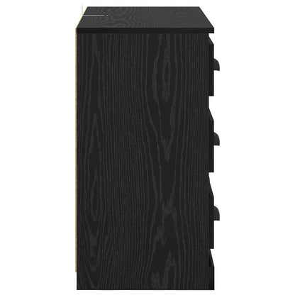 Sideboards 2 stk. Schwarz Eichen-Optik 70 x 35,5 x 67,5 cm