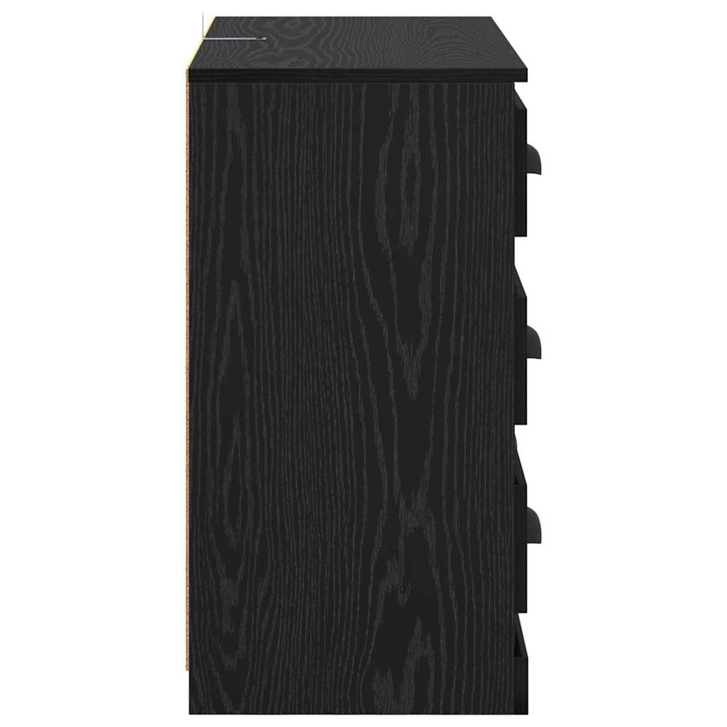 Sideboards 2 stk. Schwarz Eichen-Optik 70 x 35,5 x 67,5 cm
