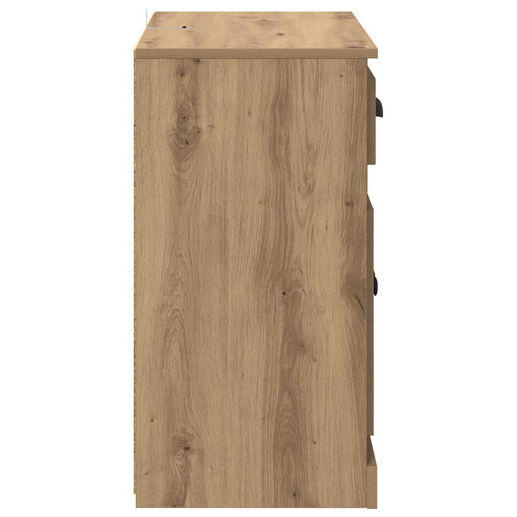 Sideboards 2 stk. Artisan-Eiche 70 x 35,5 x 67,5 cm