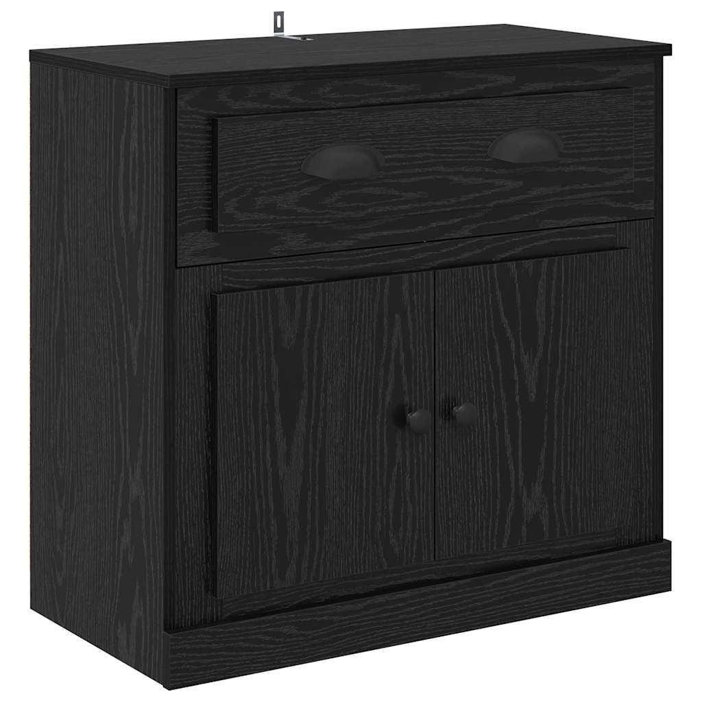 Sideboards 2 stk. Schwarz Eichen-Optik 70 x 35,5 x 67,5 cm