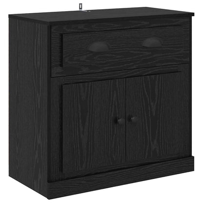 Sideboards 2 stk. Schwarz Eichen-Optik 70 x 35,5 x 67,5 cm