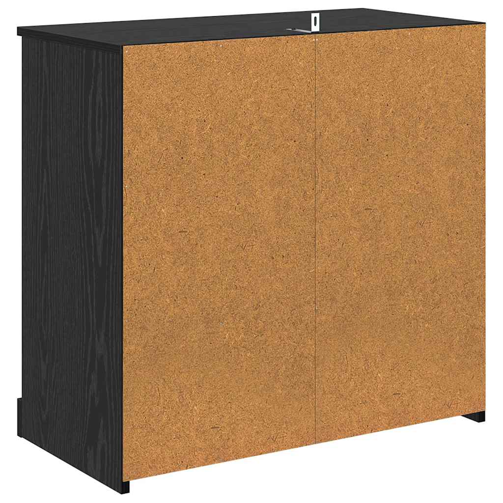 Sideboards 2 stk. Schwarz Eichen-Optik 70 x 35,5 x 67,5 cm