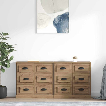Sideboards 2 stk. Artisan-Eiche 70 x 35,5 x 67,5 cm