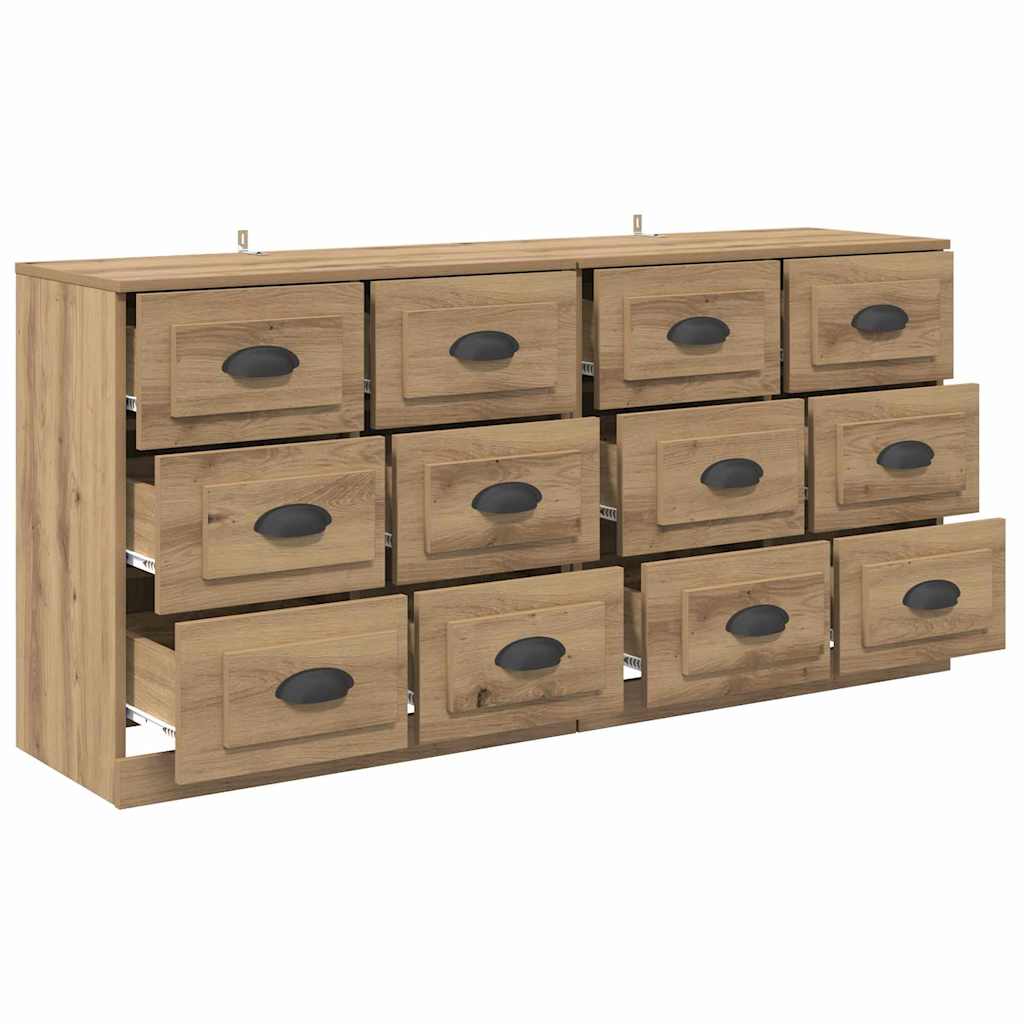 Sideboards 2 stk. Artisan-Eiche 70 x 35,5 x 67,5 cm