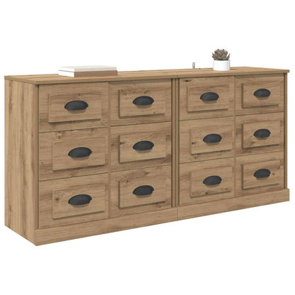 Sideboards 2 stk. Artisan-Eiche 70 x 35,5 x 67,5 cm