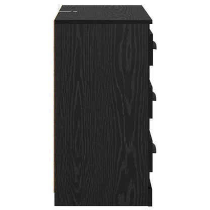 Sideboards 2 stk. Schwarz Eichen-Optik 70 x 35,5 x 67,5 cm