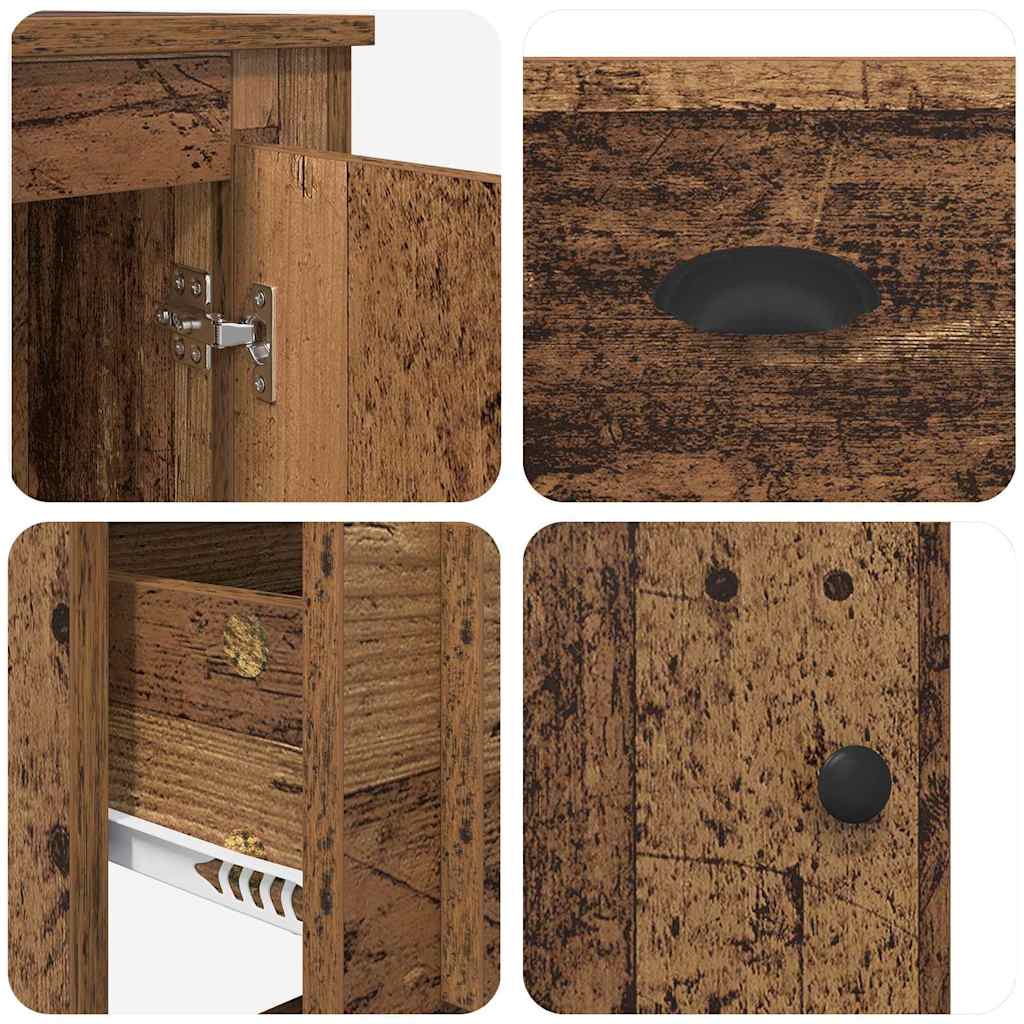 Highboard mit Schubladen 3 pcs Altholz Holzwerkstoff