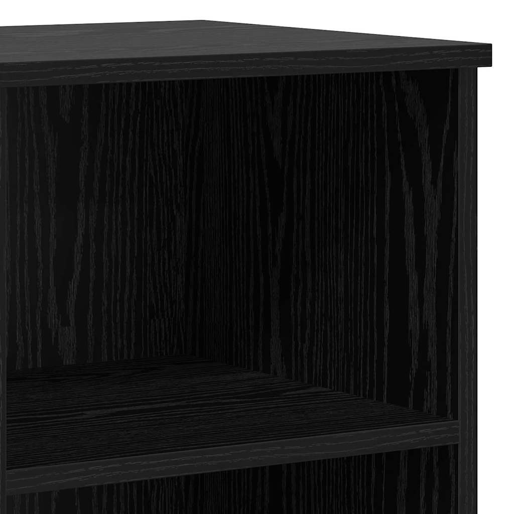 Highboard 3 stk. Schwarz Eichen-Optik 132 x 35,5 x 103,5 cm