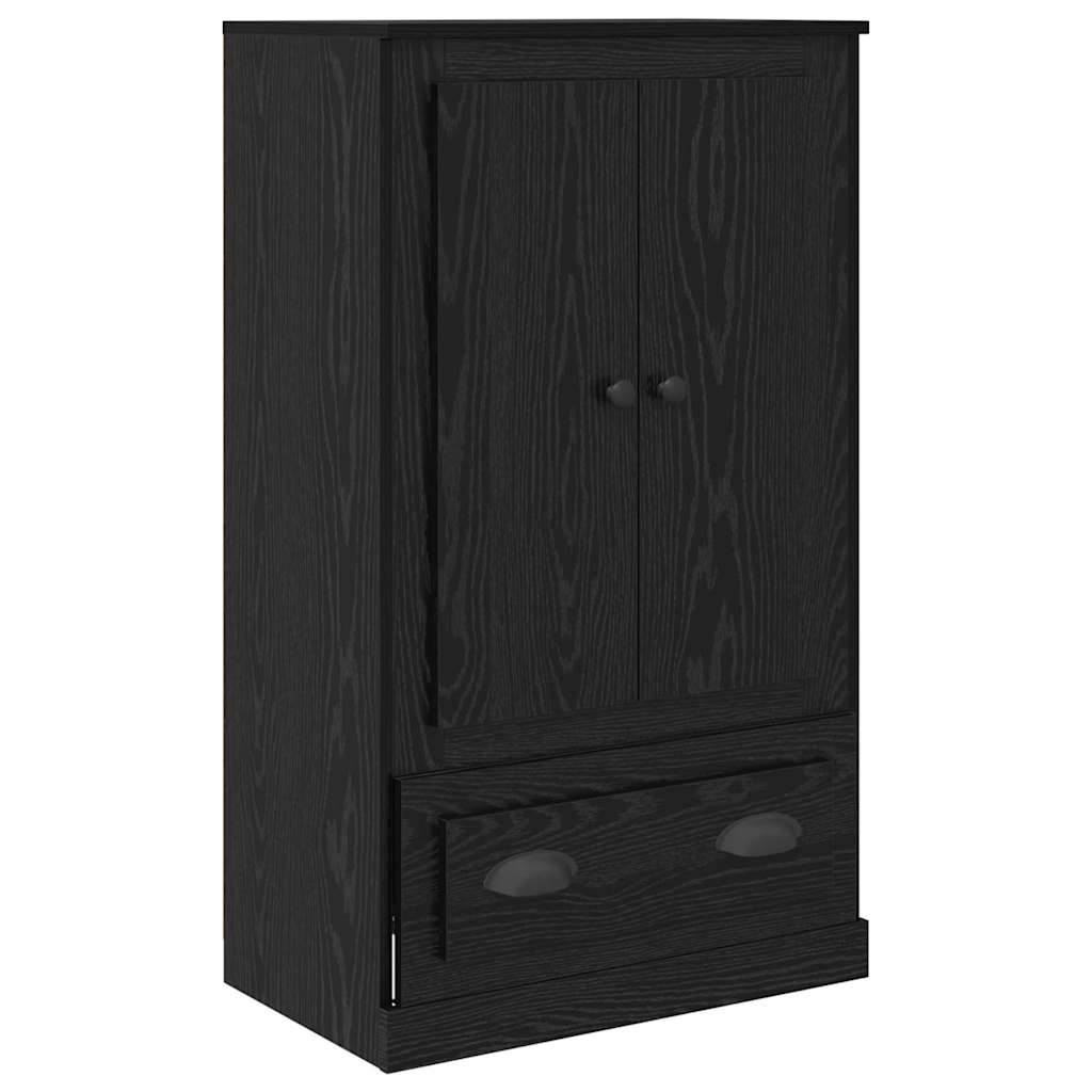 Highboard 3 stk. Schwarz Eichen-Optik 132 x 35,5 x 103,5 cm