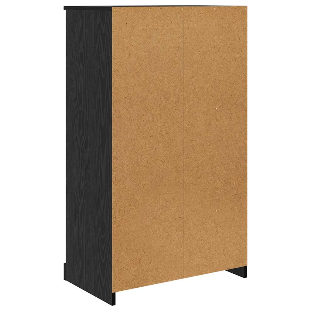 Highboard 3 stk. Schwarz Eichen-Optik 132 x 35,5 x 103,5 cm