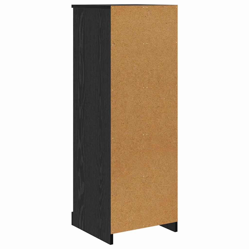 Highboard 3 stk. Schwarz Eichen-Optik 132 x 35,5 x 103,5 cm