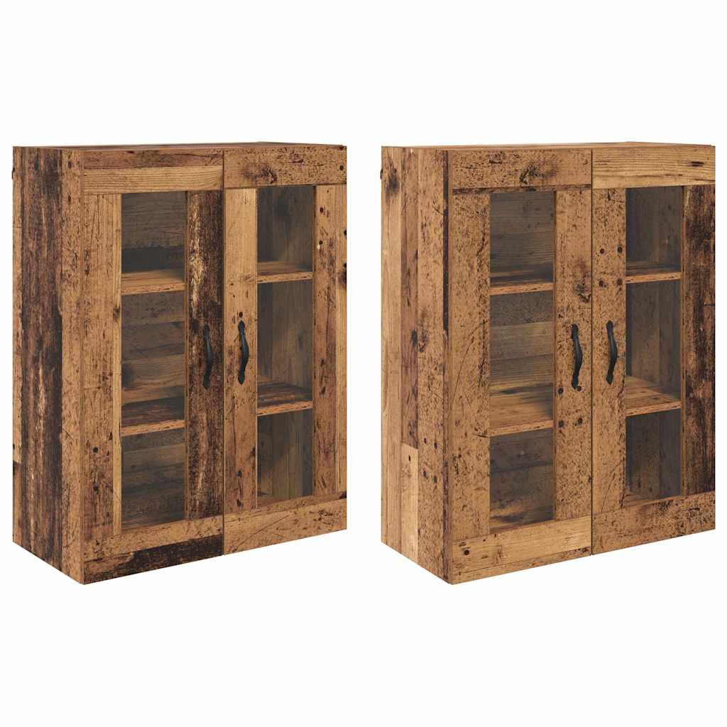 Wandschränke 2 stk. Altholz 69,5 x 34 x 90 cm Holzwerkstoff
