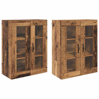 Wandschränke 2 stk. Altholz 69,5 x 34 x 90 cm Holzwerkstoff