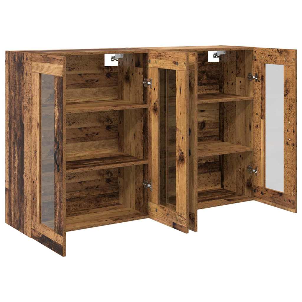 Wandschränke 2 stk. Altholz 69,5 x 34 x 90 cm Holzwerkstoff