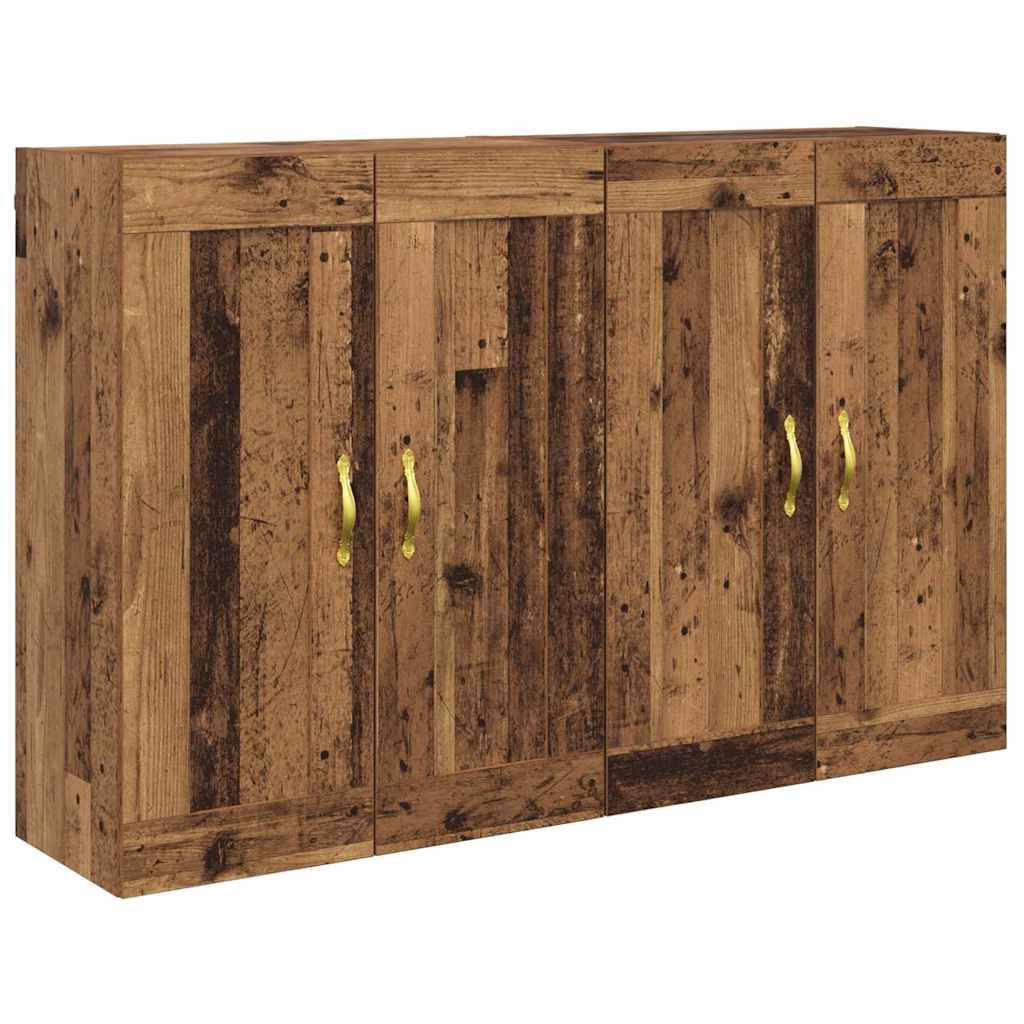 Wandmontierter Schrank 2 pcs Altholz 69,5 x 34 x 90 cm