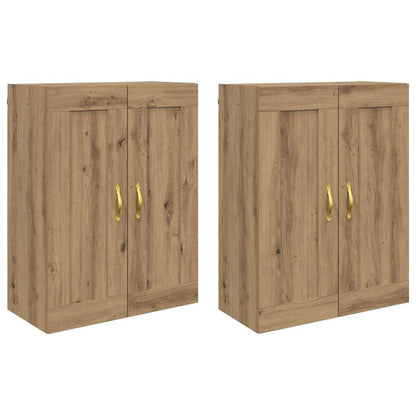 Wandmontierter Schrank 2 stk. Artisan-Eiche 69,5 x 34 x 90 cm