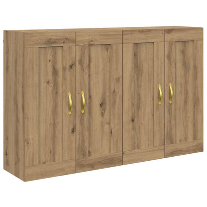 Wandmontierter Schrank 2 stk. Artisan-Eiche 69,5 x 34 x 90 cm