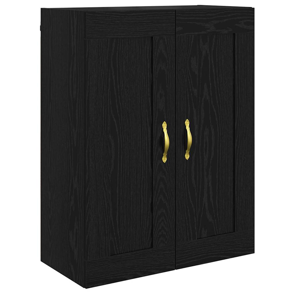 Wandmontierter Schrank 2 stk. Schwarz Eichen-Optik