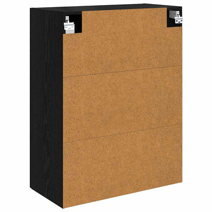 Wandmontierter Schrank 2 stk. Schwarz Eichen-Optik