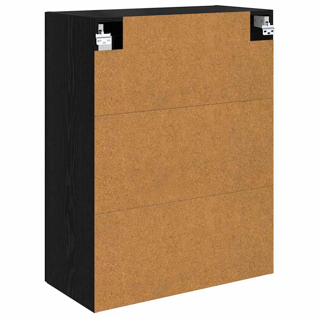 Wandmontierter Schrank 2 stk. Schwarz Eichen-Optik