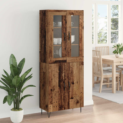 Highboard Altholz 69,5 x 34 x 90 cm Holzwerkstoff