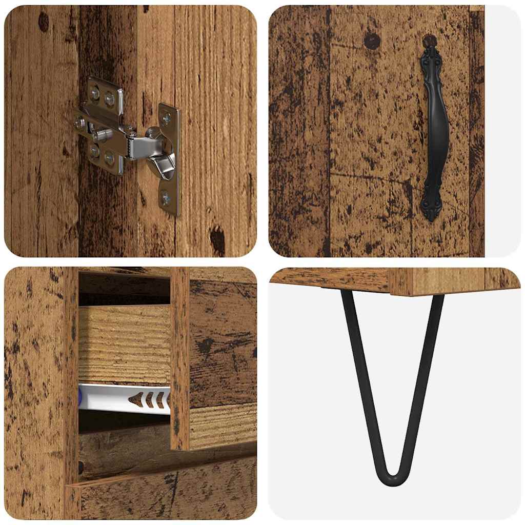 Highboard Altholz 69,5 x 34 x 90 cm Holzwerkstoff