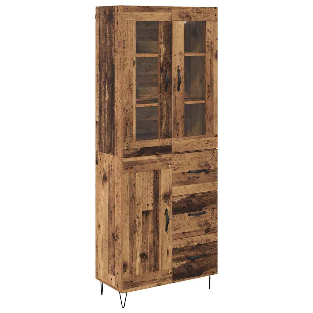 Highboard Altholz 69,5 x 34 x 90 cm Holzwerkstoff