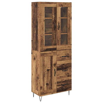 Highboard Altholz 69,5 x 34 x 90 cm Holzwerkstoff